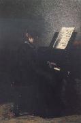 Thomas Eakins Elizabeth at the Piano oil painting